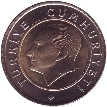 Монета 50 курушей. 2019 год, Турция. UNC.