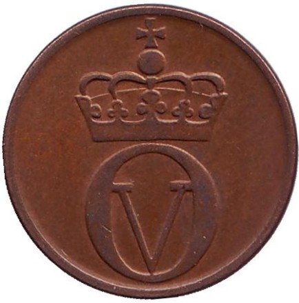 Монета 2 эре. 1965 год, Норвегия. Курица. Монета 2 эре. 1965 год, Норвегия. Курица.