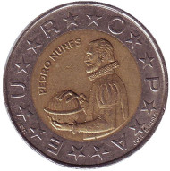Монета 100 эскудо. 1992 год, Португалия. Педру Нуниш. Монета 100 эскудо. 1992 год, Португалия. Педру Нуниш.