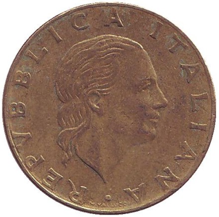 Монета 200 лир. 1982 год, Италия. Монета 200 лир. 1982 год, Италия.
