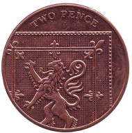 Монета 2 пенса. 2011 год, Великобритания. Монета 2 пенса. 2011 год, Великобритания.