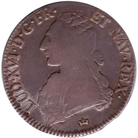 Монета 1 экю. 1785 год, Франция. Людовик XVI.