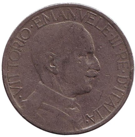 Монета 2 лиры. 1926 год, Италия.