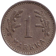 Монета 1 марка. 1931 год, Финляндия.   Монета 1 марка. 1931 год, Финляндия.