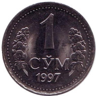 Монета 1 сум. 1997 год, Узбекистан. UNC. Монета 1 сум. 1997 год, Узбекистан. UNC.
