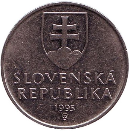 Монета 2 кроны. 1995 год, Словакия. Статуя Венеры.