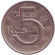 Монета 5 крон. 1969 год, Чехословакия.