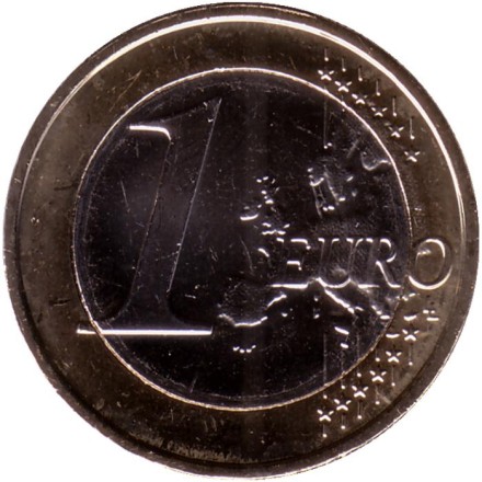 Монета 1 евро. 2022 год, Монако. Монета 1 евро. 2022 год, Монако.
