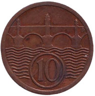 Монета 10 геллеров. 1928 год, Чехословакия. Монета 10 геллеров. 1928 год, Чехословакия.