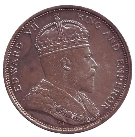 Монета 1 доллар. 1904 год, Стрейтс-Сетлментс. Монета 1 доллар. 1904 год, Стрейтс-Сетлментс.