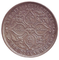 Монета 1 доллар. 1904 год, Стрейтс-Сетлментс. Монета 1 доллар. 1904 год, Стрейтс-Сетлментс.
