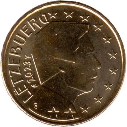 Монета 10 центов. 2023 год, Люксембург.