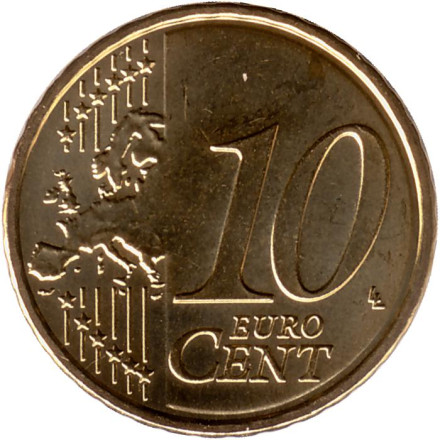 Монета 10 центов. 2023 год, Люксембург. Монета 10 центов. 2023 год, Люксембург.