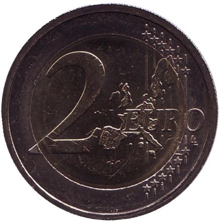 Монета 2 евро. 2002 год, Ирландия.