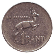 Монета 1 ранд. 1983 год, ЮАР. Газель.