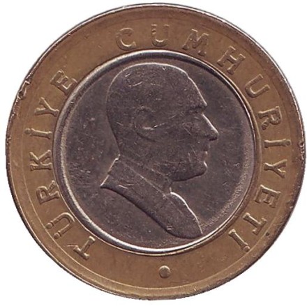 Монета 50 курушей. 2008 год, Турция. Монета 50 курушей. 2008 год, Турция.