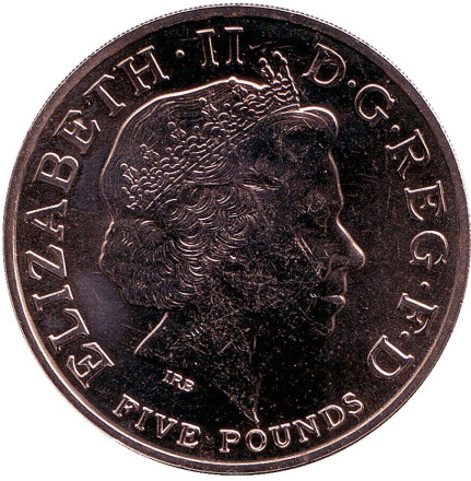Монета 5 фунтов. 2004 год, Великобритания. 100 лет Англо-французскому «сердечному соглашению». Монета 5 фунтов. 2004 год, Великобритания. 100 лет Англо-французскому «сердечному соглашению».