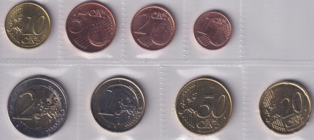 Набор монет евро (8 штук). 2024 год, Люксембург. Набор монет евро (8 штук). 2024 год, Люксембург.