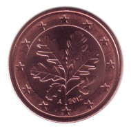 Монета 5 центов. 2012 год (А), Германия. Монета 5 центов. 2012 год (А), Германия.
