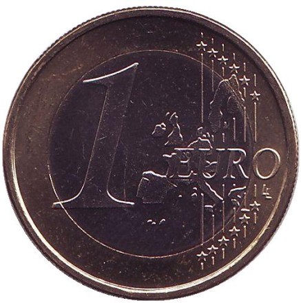 Монета 1 евро. 2004 год (G), Германия. Монета 1 евро. 2004 год (G), Германия.
