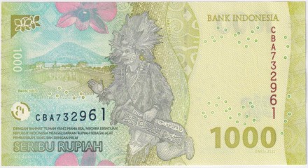 Банкнота 1000 рупий. 2024 год, Индонезия. Кут Няк Меутия. P-W162(3). Банкнота 1000 рупий. 2024 год, Индонезия. Кут Няк Меутия. P-W162(3).