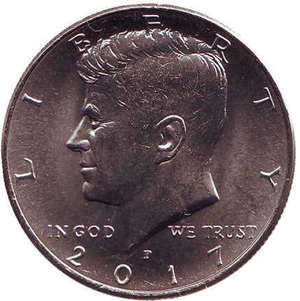 Монета 1/2 доллара (50 центов), 2017 год (P), США. Джон Кеннеди.