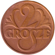 Монета 2 гроша. 1934 год, Польша. Монета 2 гроша. 1934 год, Польша.