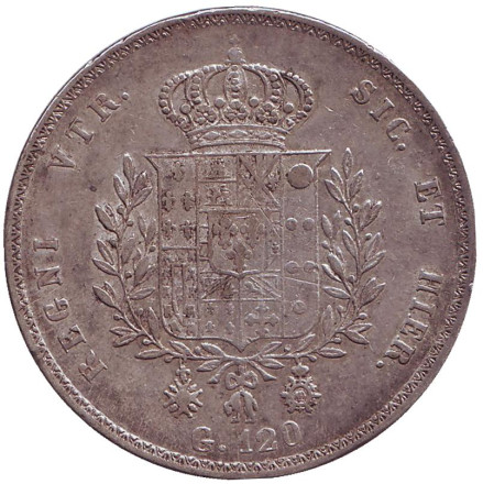 Монета 120 гран. 1825 год, Королевство обеих Сицилий.
