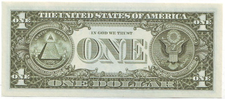 Банкнота 1 доллар. 1985 год, США. Банкнота 1 доллар. 1985 год, США.