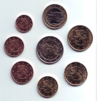 Набор монет евро (8 шт). 2013 год, Финляндия. Набор монет евро (8 шт). 2013 год, Финляндия.