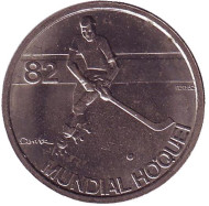 Монета 5 эскудо. 1982 год, Португалия. Чемпионат мира по хоккею на роликах 1982. Монета 5 эскудо. 1982 год, Португалия. Чемпионат мира по хоккею на роликах 1982.