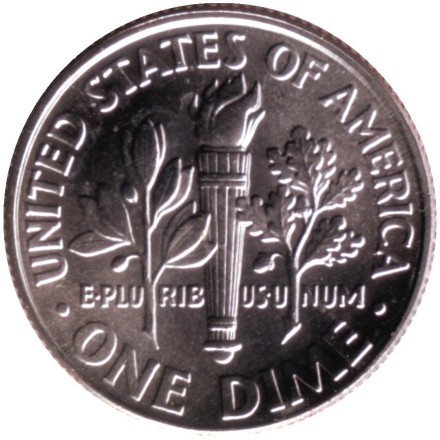 Монета 10 центов. 2021 (P) год, США. Рузвельт.