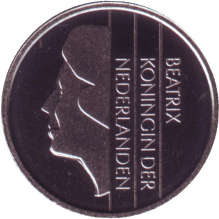 Монета 10 центов. 1997 год, Нидерланды. BU.