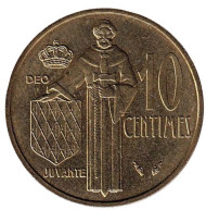 Монета 10 сантимов. 1977 год, Монако. Монета 10 сантимов. 1977 год, Монако.