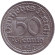 Монета 50 пфеннигов. 1921 год (E), Веймарская республика.