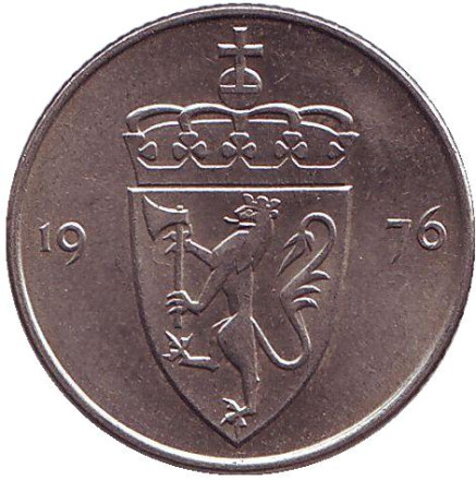 Монета 50 эре. 1976 год, Норвегия. Монета 50 эре. 1976 год, Норвегия.