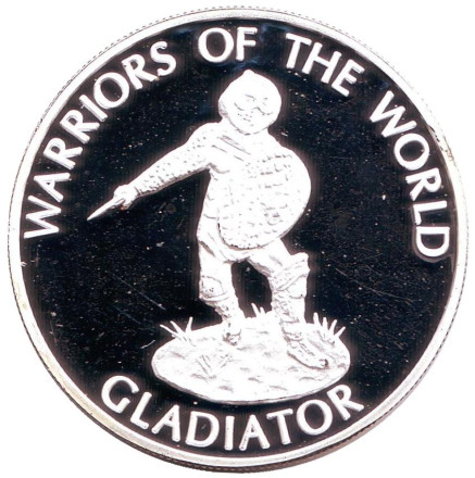 Монета 10 франков. 2009 год, Конго. Гладиатор. Воины мира.