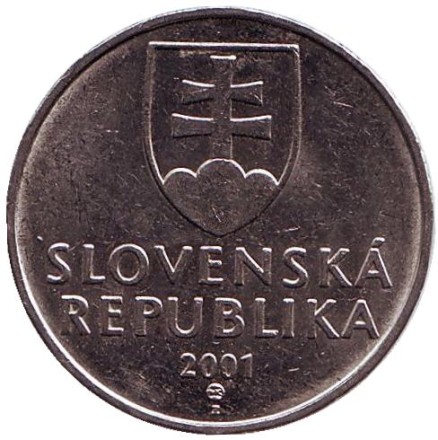 Монета 2 кроны. 2001 год, Словакия. Статуя Венеры. Монета 2 кроны. 2001 год, Словакия. Статуя Венеры.