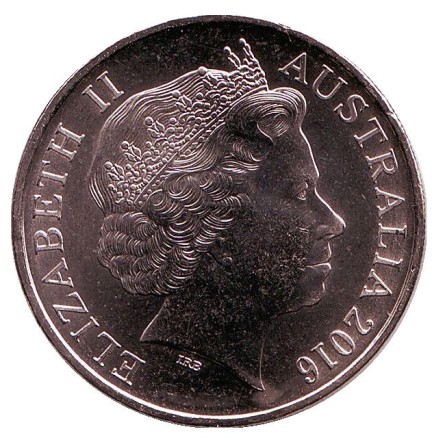 Монета 20 центов. 2016 год, Австралия. Собаки на войне. (Боевые собаки). Монета 20 центов. 2016 год, Австралия. Собаки на войне. (Боевые собаки).