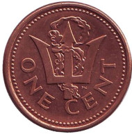 Монета 1 цент. 1998 год, Барбадос. Монета 1 цент. 1998 год, Барбадос.