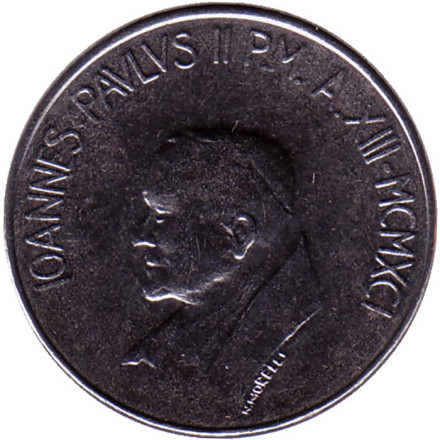 Монета 100 лир. 1991 год, Ватикан. Воскресение.