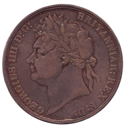 Монета 1 крона. 1822 год, Великобритания. Георг IV.
