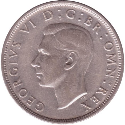 Монета 1/2 кроны. 1946 год, Великобритания.