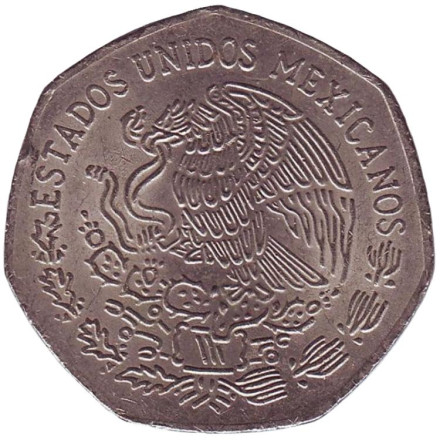 Монета 10 песо. 1981 год, Мексика. Мигель Идальго.