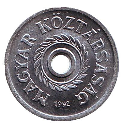 Монета 2 филлера. 1992 год, Венгрия. BU. Монета 2 филлера. 1992 год, Венгрия. BU.