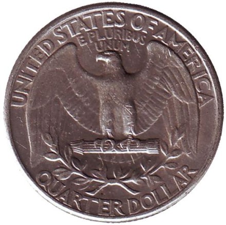 Монета 25 центов. 1932 год, США. Вашингтон. Монета 25 центов. 1932 год, США. Вашингтон.