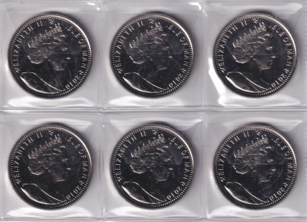 Набор монет номиналом 1 крона (6 шт.). 2010 год, Остров Мэн. Олимпийские игры в Лондоне. Набор монет номиналом 1 крона (6 шт.). 2010 год, Остров Мэн. Олимпийские игры в Лондоне.