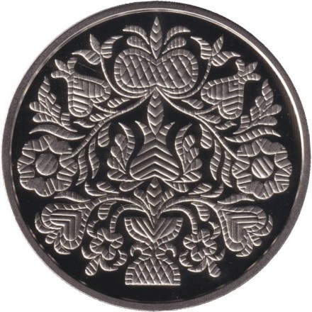 Монета 5 гривен. 2024 год, Украина. Орьнек - Крымско-татарский орнамент.