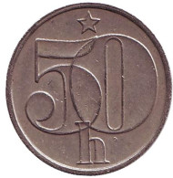 Монета 50 геллеров. 1984 год, Чехословакия. Монета 50 геллеров. 1984 год, Чехословакия.