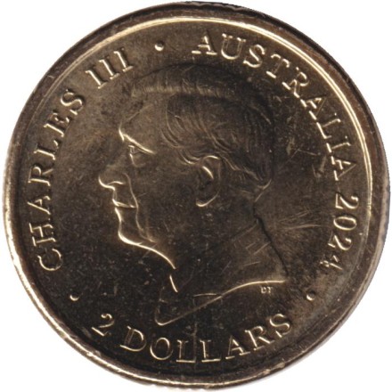 Монета 2 доллара. 2024 год, Австралия. Животные войны. День памяти. Монета 2 доллара. 2024 год, Австралия. Животные войны. День памяти.